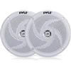 Pyle Altoparlanti Marini, Casse Audio 13,34 Centimetri, 2 Vie Impermeabili, Speaker con Potenza 180 Watt, Design a Profilo Basso, 1 Coppia, Bianco