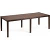 PROGARDEN - Tavolo da giardino allungabile Queen Linea Rattan Moka - h72x150/220x90 cm