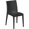 PROGARDEN - Sedia da giardino Madam Antracite Linea Contract - h81x48x42 cm