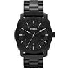 Fossil Orologio Machine da uomo, movimento al quarzo, cassa in acciaio inossidabile nero da 42 mm con bracciale in acciaio inossidabile, FS4775, Nero