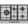BEKO HIAL75225SXE PIANO COTTURA GAS, 5 zone di cottura, dimensioni: L 75 cm, P 51 piano in Acciaio inossidabile, Inox