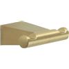 Gedy | Doppio Appendiabiti da Parete Bagno Tonale in Acciaio Inox e Cromall, Appendi Asciugamani Fissabile con Viti Incluse, Oro Matt, 2,4x7,6x5,8cm
