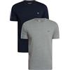 Emporio Armani T-Shirt Girocollo da Uomo Endurance, Confezione da 2, Blu, Taglia L, Blu, L