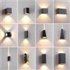 TRAZOS Round Square Modern Wall Lights portico da giardino Ip65 impermeabile Up Down Lighting Outdoor Led camera da letto lampada da parete Decor