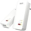 FRITZ!Powerline 1240 AX WLAN Set Edition International, Kit extender per rete elettrica fino a 1.200 Mbit/s, Wi-Fi integrato fino a 600 Mbit/s, Mesh, Access Point, Interfaccia in italiano