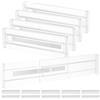 CARANNACLTD 5 Pezzi Divisori per Cassetti Regolabili,Cassetti in Plastica Trasparente Separatori,Divisori per Cassetti,Organizer Armadio o Desktop per Bagno,Comò, Cucina o Trucco Conservazione