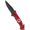 MIL-TEC COLTELLO RESCUE NERO LAMA 8,5CM CON FRANGIVETRO E TAGLIA CINTURA