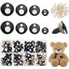 PH PandaHall 54 Set Occhi di Sicurezza per Occhi Artigianali All'Uncinetto Occhi di Sicurezza Amigurumi Occhi con Rondelle per Animali di Peluche Burattini Orsetti Artigianato Making 8/12/14/16mm