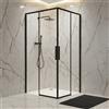 Karag Box Doccia Doppio Scorrevole 6mm Anticalcare H200 Profili Neri