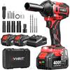 Avhrit Avvitatore a Impulsi Brushless 1/2 700N.m Elevata Avvitatori a Massa Battente con 2x 4000mAh Batteria, 5 Bussole, 4 Punte, 4 Viti, Trapano a Impulsi Brushless per Auto Casa