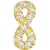 Thomas Sabo Orecchini singoli Infinity con pietre bianche