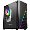 UNYKAch Custodia PC Gaming Micro ATX Mini GLAYZE, frontale ARGB, vetro temperato laterale, ventola ARGB 120 mm, USB 2.0 e due USB 3.0