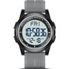 WIFORT Orologio da uomo impermeabile per sport, orologio digitale ultrasottile con visione ad ampio angolo, orologio militare, cronometro, doppio tempo, tempo frazionato, cronometro con