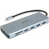 Dicota Docking station Dicota 100W HDMI/DP/usb-A/usb-C/microSD Argento [D32065]