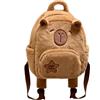 JAHEMU Zaino Capibara, Zaino Peluche Capybara, Animali Carino Zainetto, Idea Regalo Trendy per Bambini Adulti, per Scuola Viaggio Picnic Campeggio