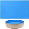 VEVOR Liner per Piscine Rotonde da 350,5 cm, Altezza Parete 90 cm, Rivestimento Interno per Piscina Fuori Terra con Bordo Sovrapposto, Pellicola in Vinile ad Alta Qualità con Toppe di Riparazione, Blu