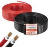 VEVOR Cavo di Prolunga per Pannello Solare Cavo Calibro 6 mm² Prolunga Sistema Fotovoltaico 15,24 m Nero+Rosso Uso Esterno Auto Camper Corrente 30 A Temperatura -40°C a 90°C IP67 Tensione CC 1500V