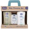 Chicco Set Baby Moments Chicco (Bagno Delicato 200 ml, Crema Corpo 200 ml, Acqua di Colonia 100 ml)