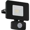 Eglo Leuchten my light Proiettore Faedo 3 nero da 10W Led integrato 5000k da esterno IP44 con sensore 97459/20