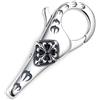 My-Bead Fleur de Lys - Chiusura a catena, in argento Sterling 925, a doppio moschettone, per gioielli fai da te, 22mm, Argento sterling