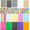 CHINPING 18 fogli Album fotografico personalizzato Set accessori adesivi per bambini,carta kraft colorata angoli per foto colorati Adesivi autoadesivi per scrapbooking fai da te Diario di viaggio Libro memoria