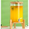 Hisredsun Distributore di bevande calde o ghiacciate, dispenser di acqua in vetro da 7 litri con rubinetto in acciaio inox, dispenser per succhi, brocca d'acqua con rubinetto per tè alla limonata, lavabile in