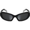 KARL LAGERFELD Unisex Adult Sunglasses KLJ6200S - Black/Crystal with Grey W/Silver Flash Lens
