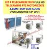 WIFI KIT 6MP KIT TELECAMERE PTZ 6MP FULLHD VIDEOSORVEGLIANZA DVR/MONITOR 10" INFRAROSSI SD/HD