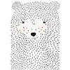 Rasch Tapeten 532074 - Carta da parati fotografica su tessuto non tessuto con orso disegnato in bianco e nero della collezione Onszelf Stories, 3,00 m x 2,00 m (lunghezza x larghezza)
