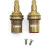 JZK 2 valvole di ricambio a 20 denti 1/4 di tornio, nucleo valvola rubinetto in ceramica per acqua calda e fredda, cartuccia di rubinetto in ceramica per rubinetto da bagno e cucina