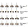JZK 20 x viti in acciaio inox per specchi, 10 mm, tappi decorativi per coprire chiodi con rondelle, viti pubblicitarie per specchi, tavoli, piastre da bagno, armadi, cartelli in vetro