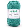 120 Gründl King Cotton (filato morbido e voluminoso in 55% poliacrilico e 45% cotone, 50 g/78 m, spessore ferri: 6 - 7, 1 x 50 g), giada