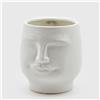 EDG Vaso Decorativo Testa In Gres Bianco