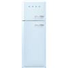 Smeg linea Anni '50 Smeg Frigorifero doppia porta con cerniere a sinistra a libera installazione FAB30LPB6 finitura azzurro da 60 cm