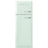 Smeg linea Anni '50 Smeg Frigorifero doppia porta con cerniere a sinistra a libera installazione FAB30LPG6 finitura verde pastello da 60 cm