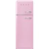 Smeg linea Anni '50 Smeg Frigorifero doppia porta con cerniere a sinistra a libera installazione FAB30LPK6 finitura rosa da 60 cm