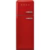 Smeg linea Anni '50 Smeg Frigorifero doppia porta con cerniere a sinistra a libera installazione FAB30LRD6 finitura rosso da 60 cm - IN PROMOZIONE FINO AL 30/06