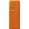 Smeg linea Anni '50 PRONTA CONSEGNA - Smeg Frigorifero doppia porta con cerniere a destra a libera installazione FAB30ROR6 finitura arancione da 60 cm - IN PROMOZIONE FINO AL 30/06