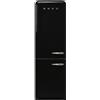 Smeg linea Anni '50 Smeg Frigorifero combinato con cerniere a sinistra a libera installazione FAB32LBL6 finitura nero da 60 cm - IN PROMOZIONE FINO AL 30/06