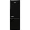 Smeg linea Anni '50 Smeg Frigorifero combinato con cerniere a destra a libera installazione FAB38RBL6 finitura nero da 71 cm - IN PROMOZIONE FINO AL 30/06