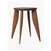Ferm Living Tavolino rotondo in legno di noce Feve - Marrone