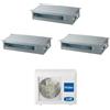 Haier - Climatizzatore Haier Canalizzabile Slim Bassa Prevalenza trial split 9000+9000+9000 Btu inverter R32 A+++ 3U70S2SR5FA