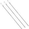 Bremorou 3 aghi per infilare, infila cordino, strumento di ricambio per cordino, per lavori fai da te, corda per il fai da te, strumento filettato argento, 22 cm, ferro