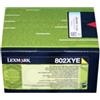LEXMARK 802XYE (80C2XYE) GIALLO TONER - 4000 PAGES | PER CX-510DE MFP