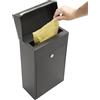 ARREGUI Bigen EP1004 Cassetta Postale in Acciaio per Posta e Pacchi Piccoli | Cassetta Deposito Pacchetti | 46 x 28,5 x 16 cm | Nera
