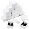 NBEADS Scatole per Anelli In Cartone Da 24 pz, Scatole per Anelli Da 5x5x3 cm con Coperchio Set di Scatole per Gioielli In Carta per Esposizione di Gioielli, Bianco