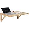 VEVOR Tavolo Pieghevole a Parete, Tavolo a Ribalta Montaggio a Parete 80 x 60 cm Scrivania Galleggiante Staffa in Ferro, Scrivania Pieghevole per Ufficio Domestico, Tavolo Sala da Pranzo Cucina Bar