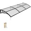VEVOR Tettoia da Sole Pensilina per Porta d'Ingresso da Balcone 96,5 x 297,5 cm, Tettoia da Sole da Esterno per Finestre di Portici Balconi Cortile Giardino Protezione da Pioggia Neve Trasparente