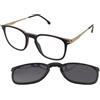 Carrera CA332/CS 807/WJ | Occhiali da Vista con Clip da Sole | Prova Online | Plastica | Quadrati | Nero | Adrialenti