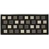 BIANCHERIAWEB Tappeto 55x115 cm Passatoia Runner Cucina Antiscivolo Lavabile Disegno Square Suardi, Nero